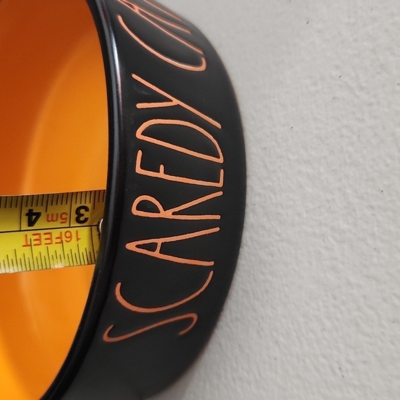 Rae Dunn scaredy cat bowl black orange - Picture 8 of 8